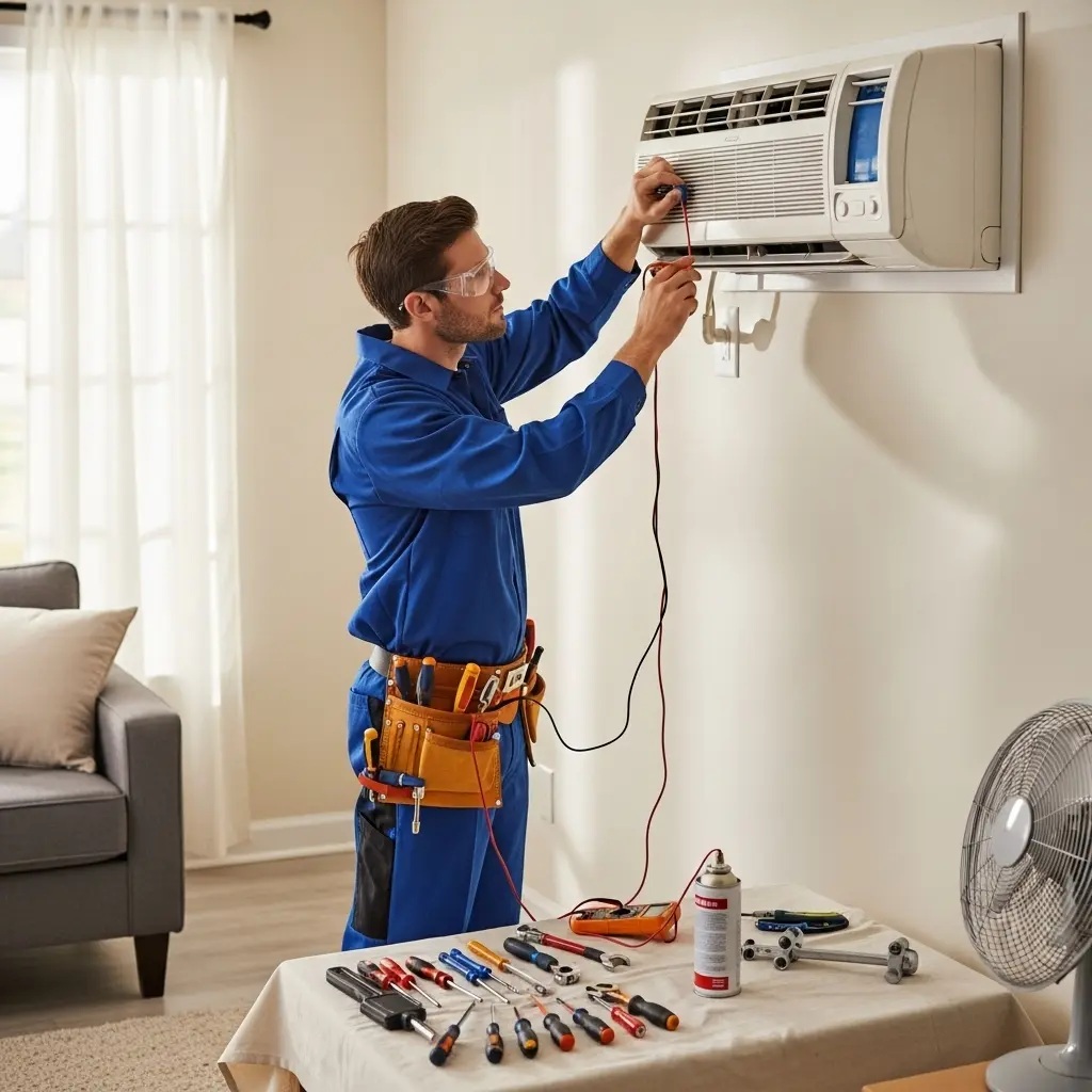 Saruhanlı Termodinamik Termodinamik klima gaz dolumu ve bakım – Enerji verimliliği artırıldı. - Teknik servis örneği